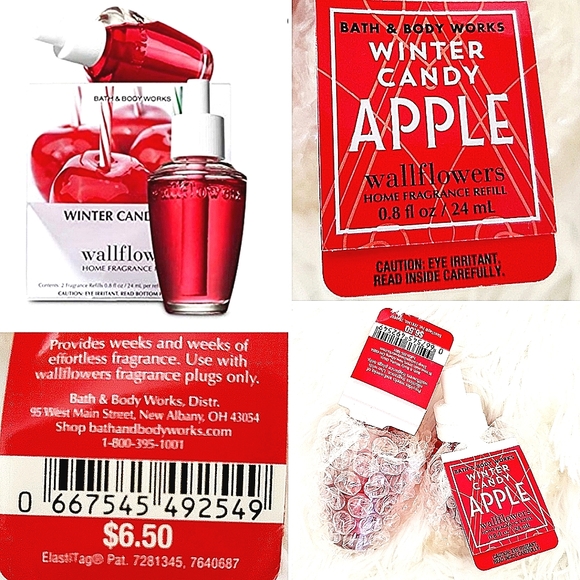 Refill pack of 2 bath and body works Winter candy Apple wallflowers - Picture 2 of 5
